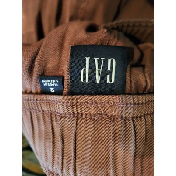 GAP Easy Pants Women's 2 Rose Lyocell High Rise Pull On Tapered - Picture 3 of 3